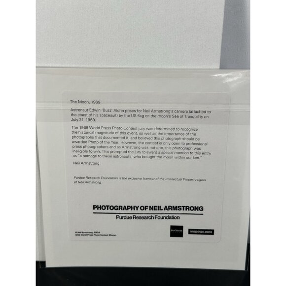 Magnum Photos By Neil Armstrong Of  “Edwin Buzz Aldrin” 6”x6” Estate Stamped - Picture 4 of 5